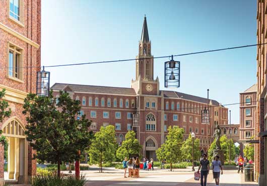 Dura Art Stone made the architectural precast panels and trim for the USC Clock Tower Building and Village Quad.